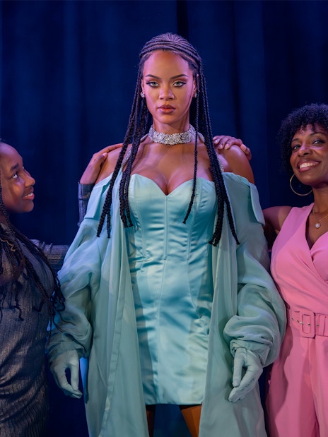 Rihanna wax figure at Madame Tussauds London.