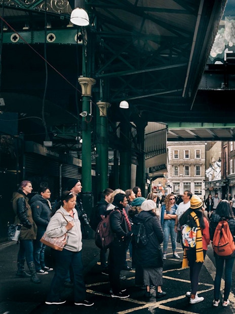 Visitors exploring Harry Potter film locations in London.