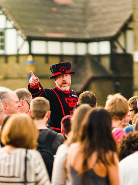 Visitors exploring the historic Tower of London, a part of the Harry Potter Warner Bros. Studio Tour combo ticket offer