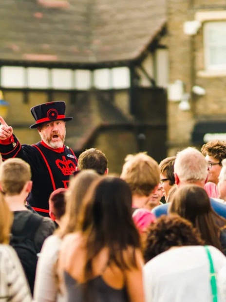 Visitors exploring the historic Tower of London, a part of the Harry Potter Warner Bros. Studio Tour combo ticket offer