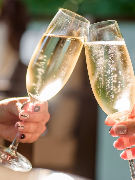 Guests at Madame Tussauds Champagne Bar with Fast Track Entry in London.