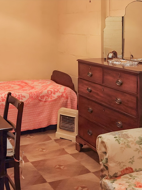 Underground rooms with beds